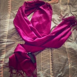 Magenta colored scarf
